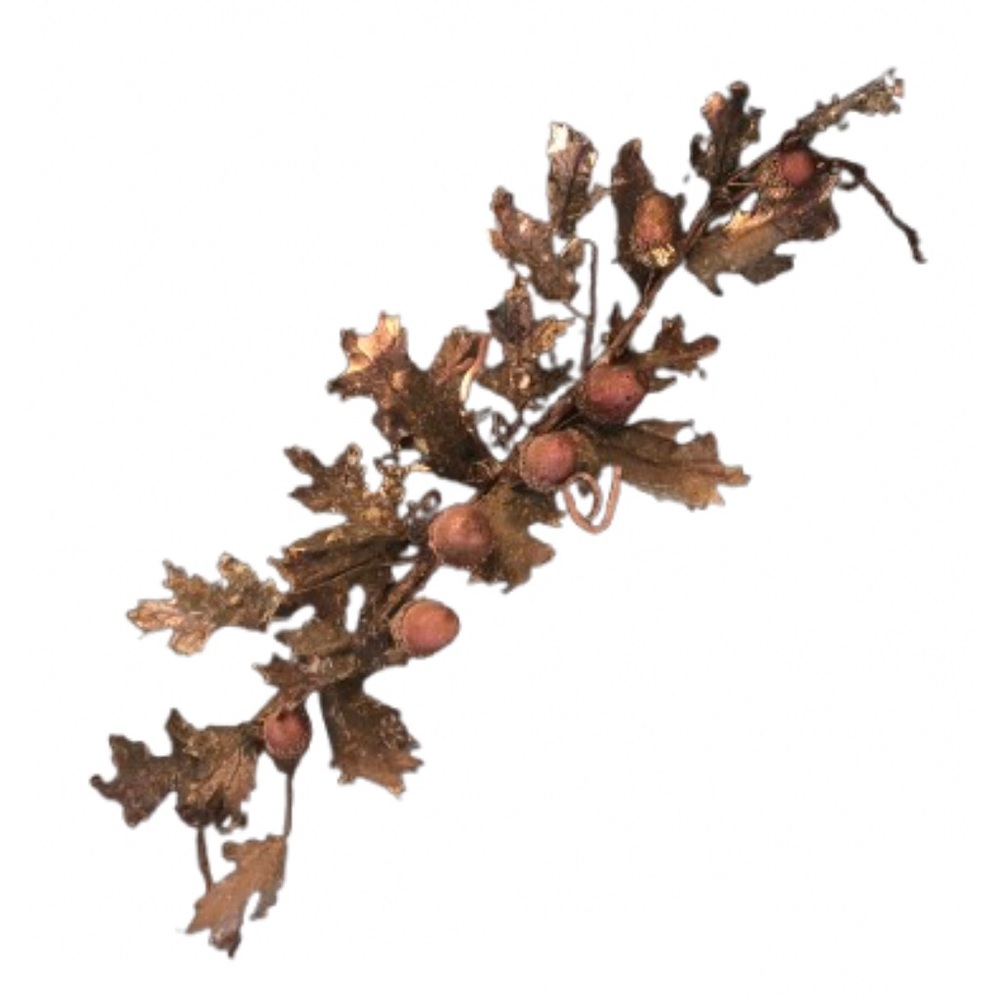 FAUX LEAVES AND ACORNS • 25”